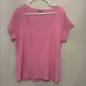 Old Navy Pink Short Sleeve Shirt, Size XL